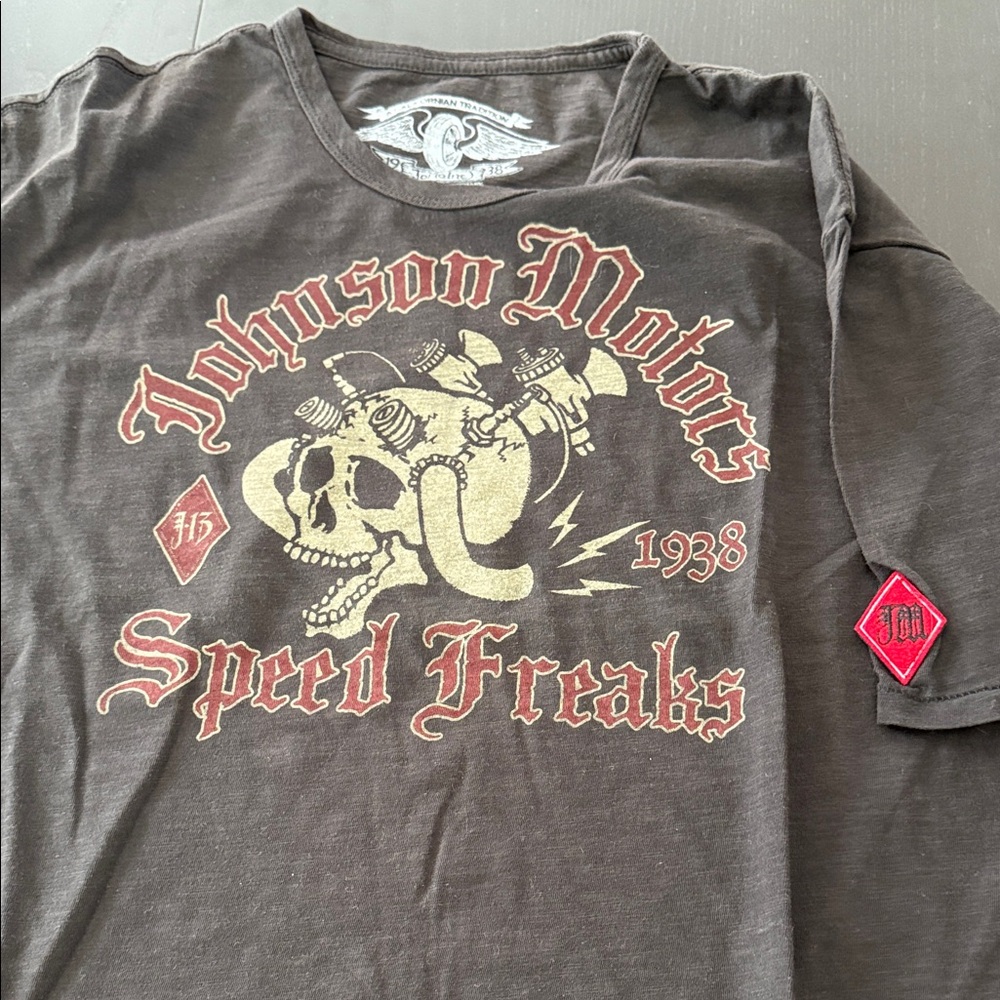 Luck Brand Brown Joy Inc Graphic T-Shirt